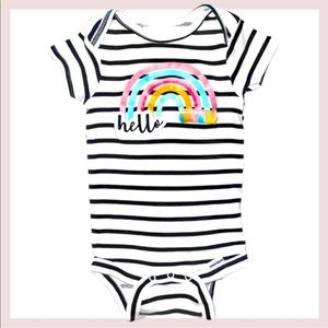 GERBER ORGANIC BLACK AND WHITE BABY GIRL ONESIE